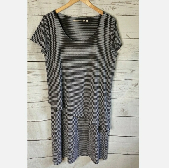 Soft Surroundings Leah LAYERED Shift T-SHIRT Dress - Picture 7 of 7